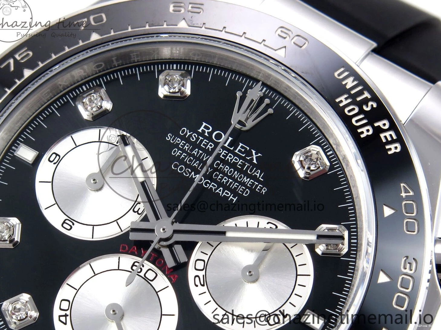 0417 EyeCatching Daytona 126519 LN APSF 1:1 Best Edition Black Diamonds Dial on Oysterflex Strap SH4131（Gain Weight） 1027